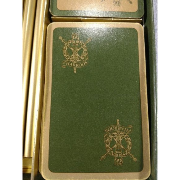 HARRODS LONDON BRIDGE SET TWIN DECKS VINTAGE PLAYING CARDS with SCORE PADS ANB - Picture 9 of 10